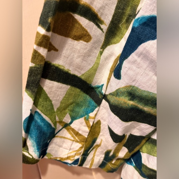 Chico’s Linen Collar Printed 3/4 sleeve Jacket Multi Size 3 - Picture 13 of 16